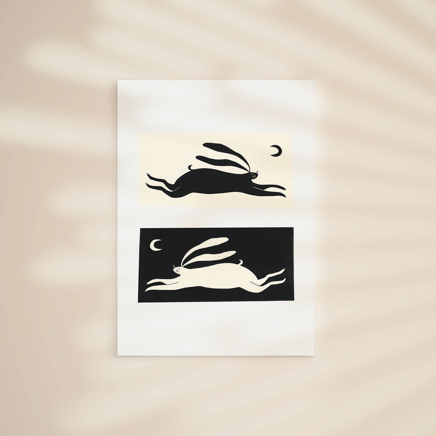 Negative / Positive Hare A4 Print