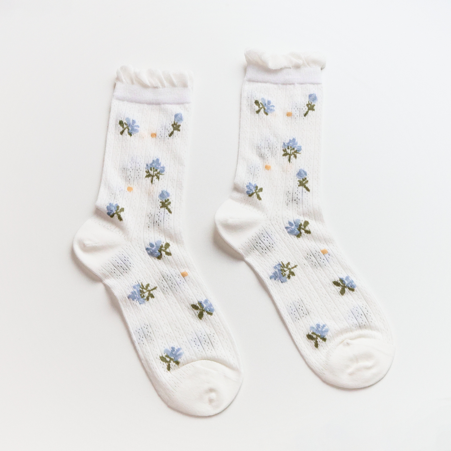 Women's Purple Floral Mesh Socks – Lightweight & Breathable: No.4