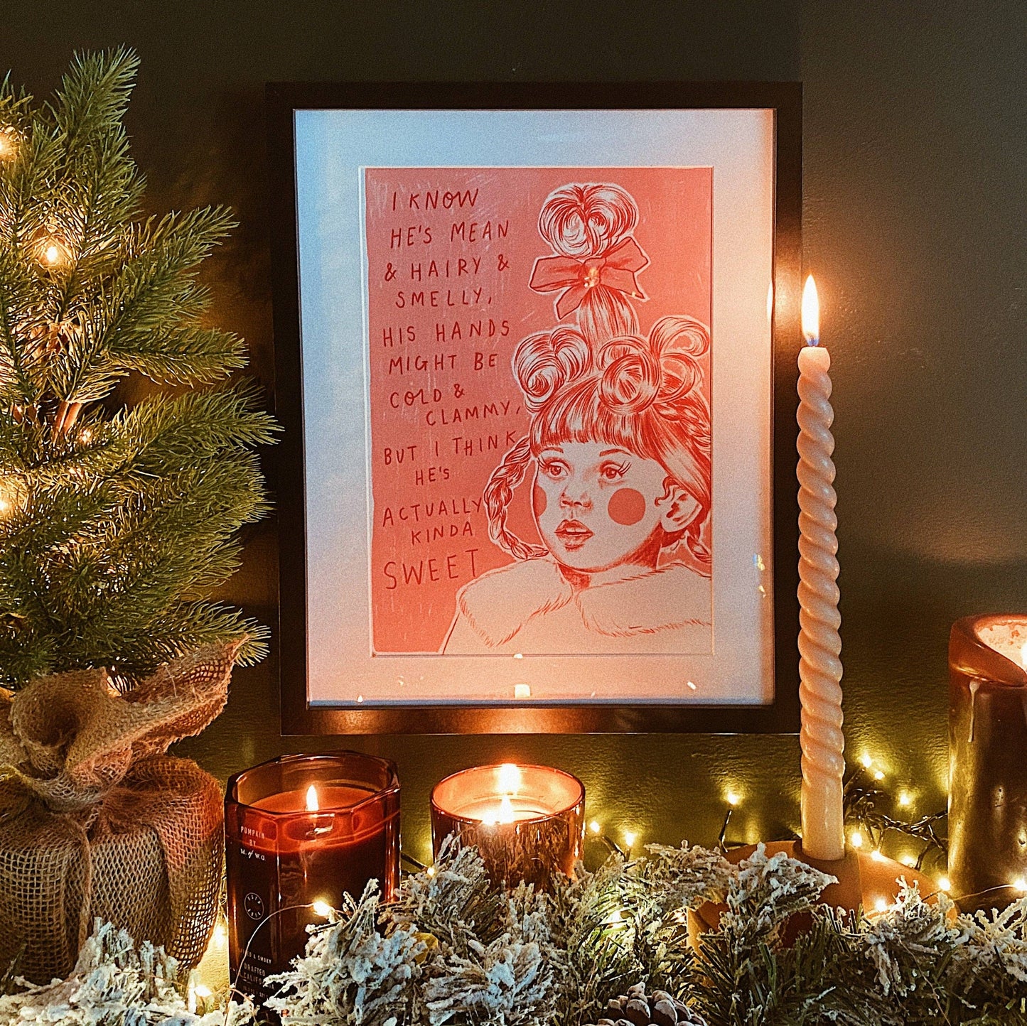 'Cindy Lou Who' A4 Christmas Art Print