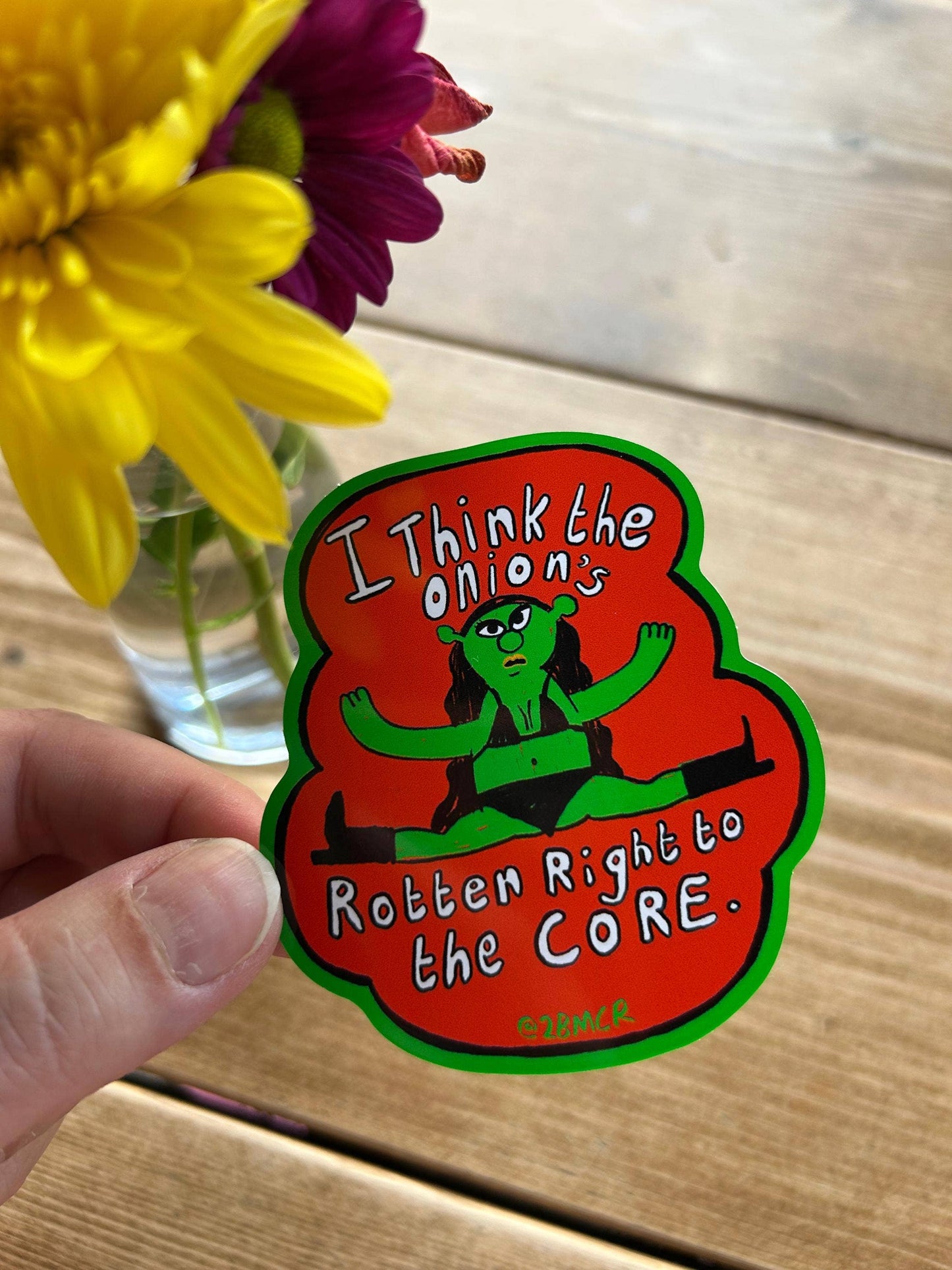 The Onion's Rotten Ogre Core Brat Vinyl Sticker 7x8cm