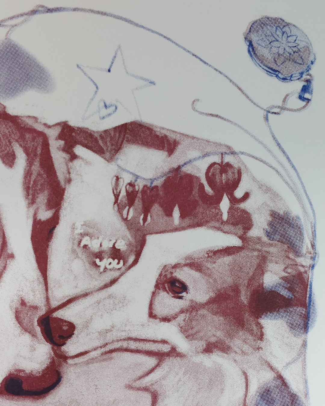 I Adore You Risograph Print (A4)