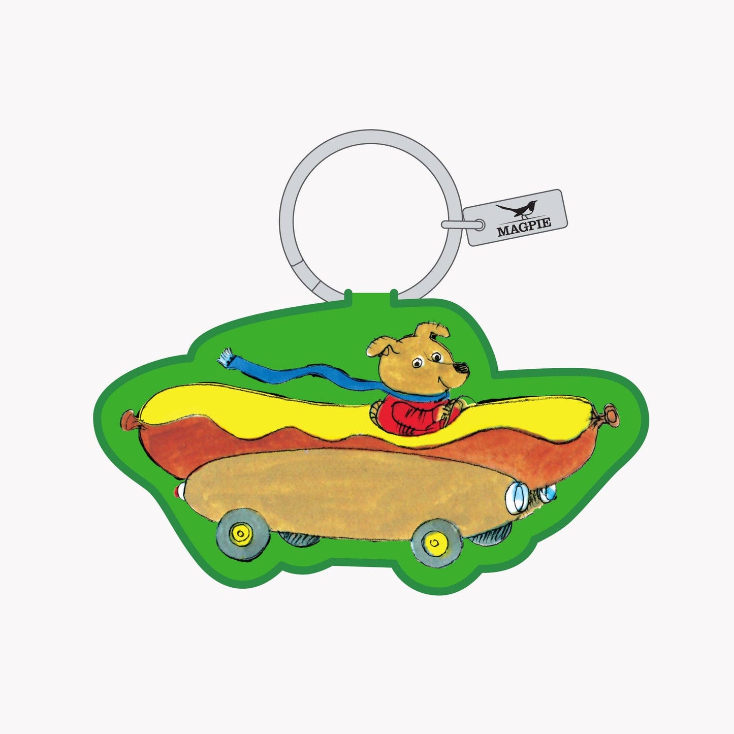 Magpie x Richard Scarry Hotdog Car Key Charm