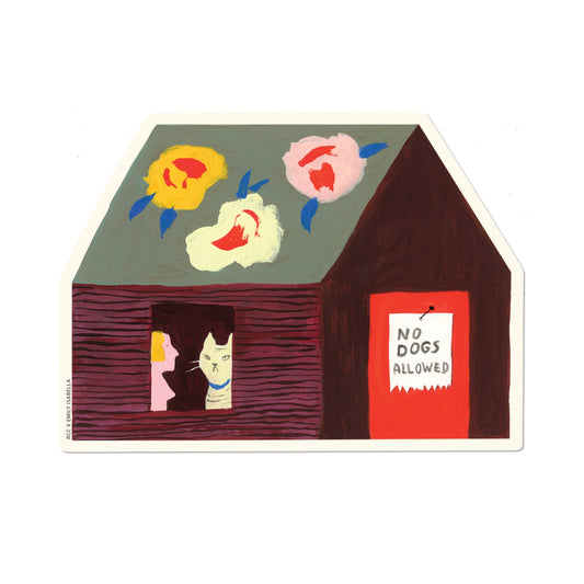 No Dogs sticker: Single