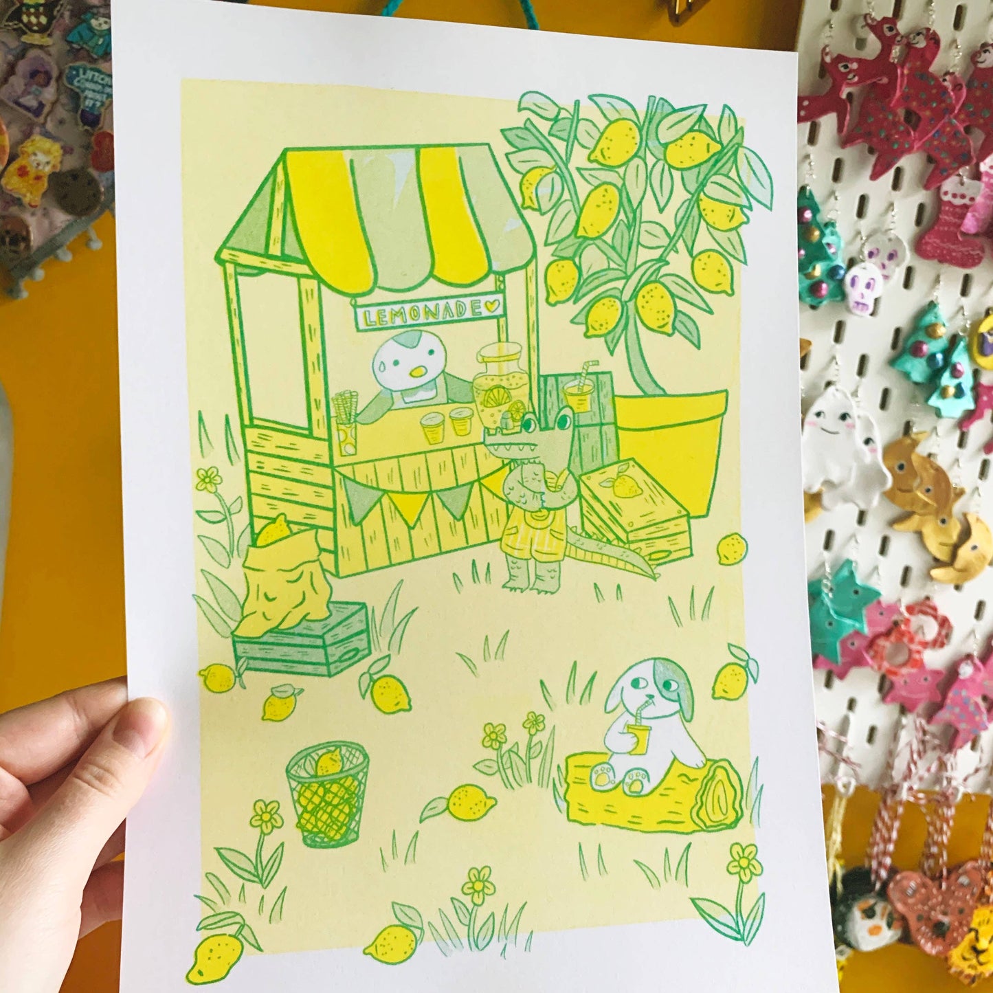 Lemonade Stand Riso Print