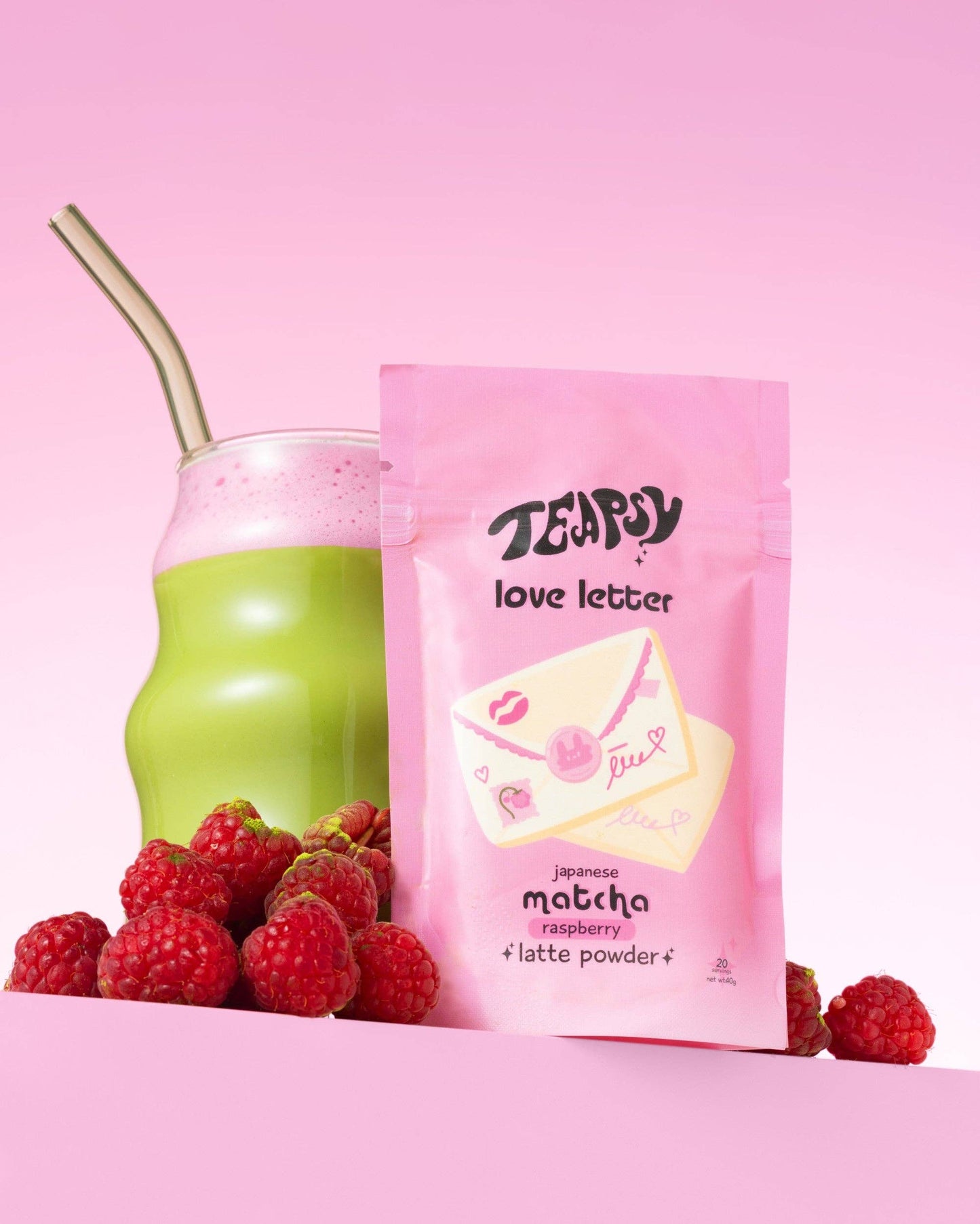 Raspberry Matcha "Love Letter"