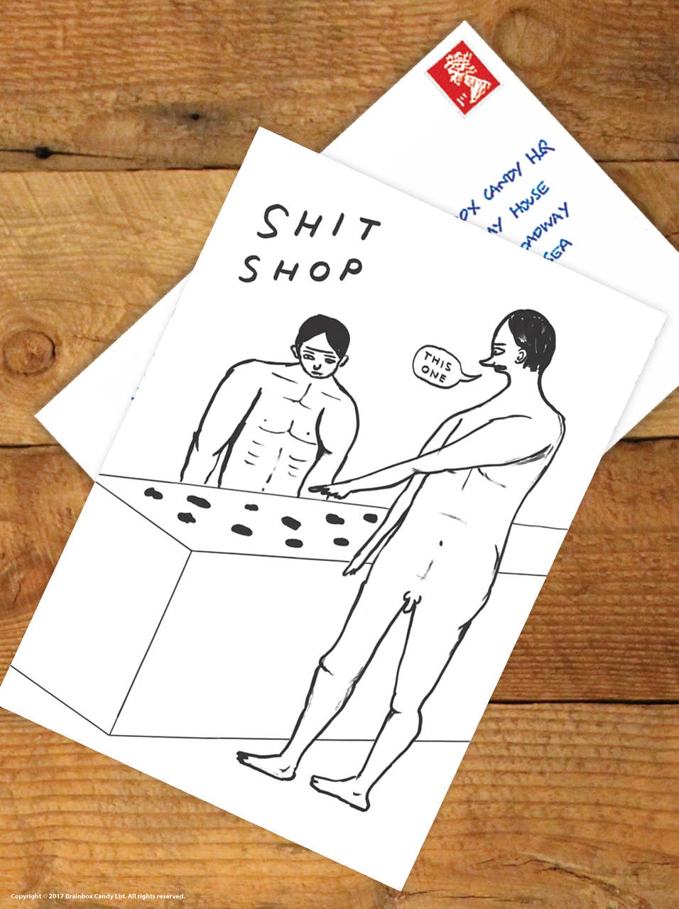 A6 Art Postcard By David Shrigley - Shit Shop