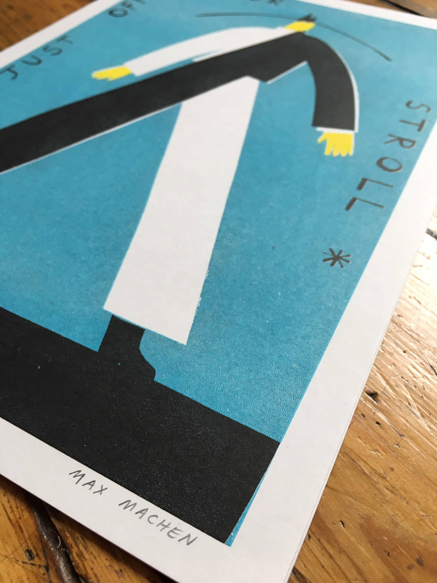 Just off For a Stroll riso print (A4)