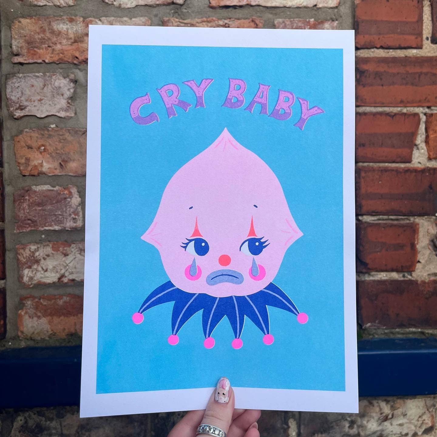 Cry Baby A4 Risograph Print