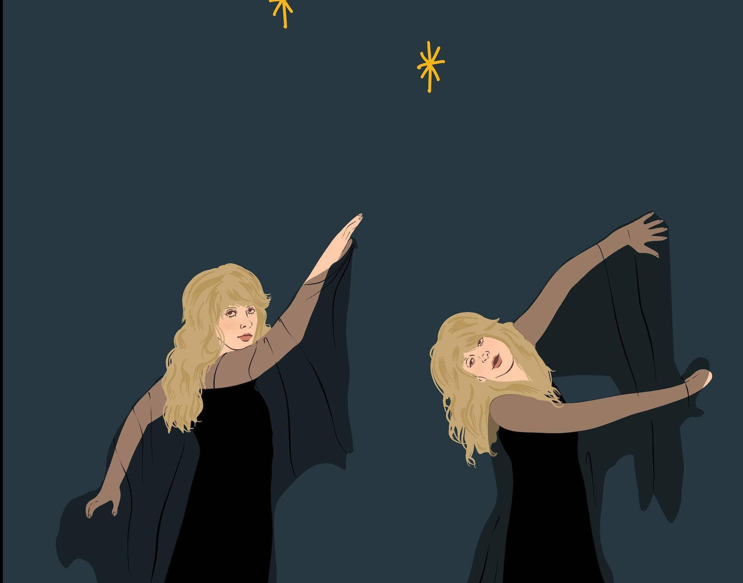 Stevie Nicks Dancing Art Print: A4