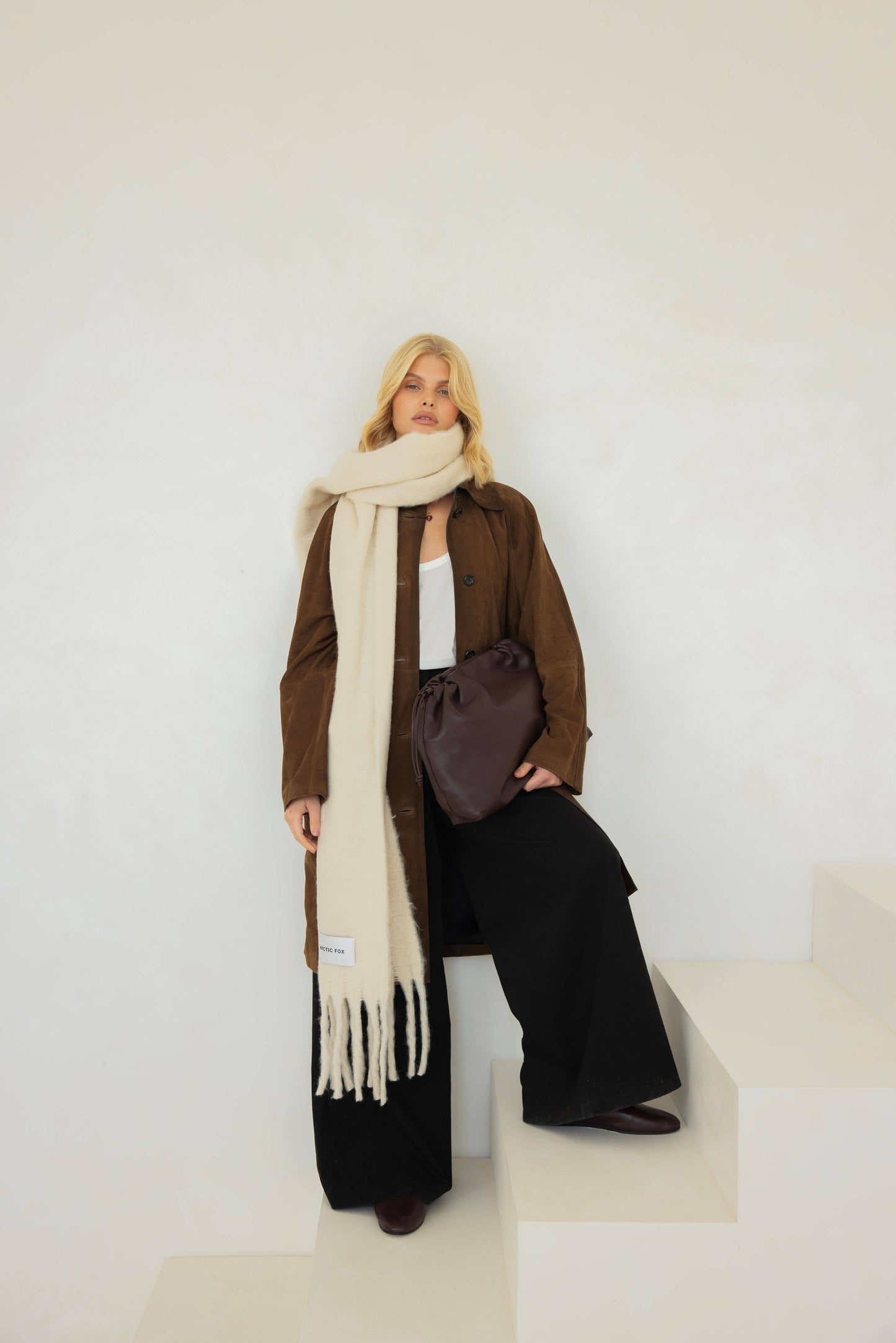 The Reykjavik Scarf - 100% Recycled - Pebble Beige - AW25