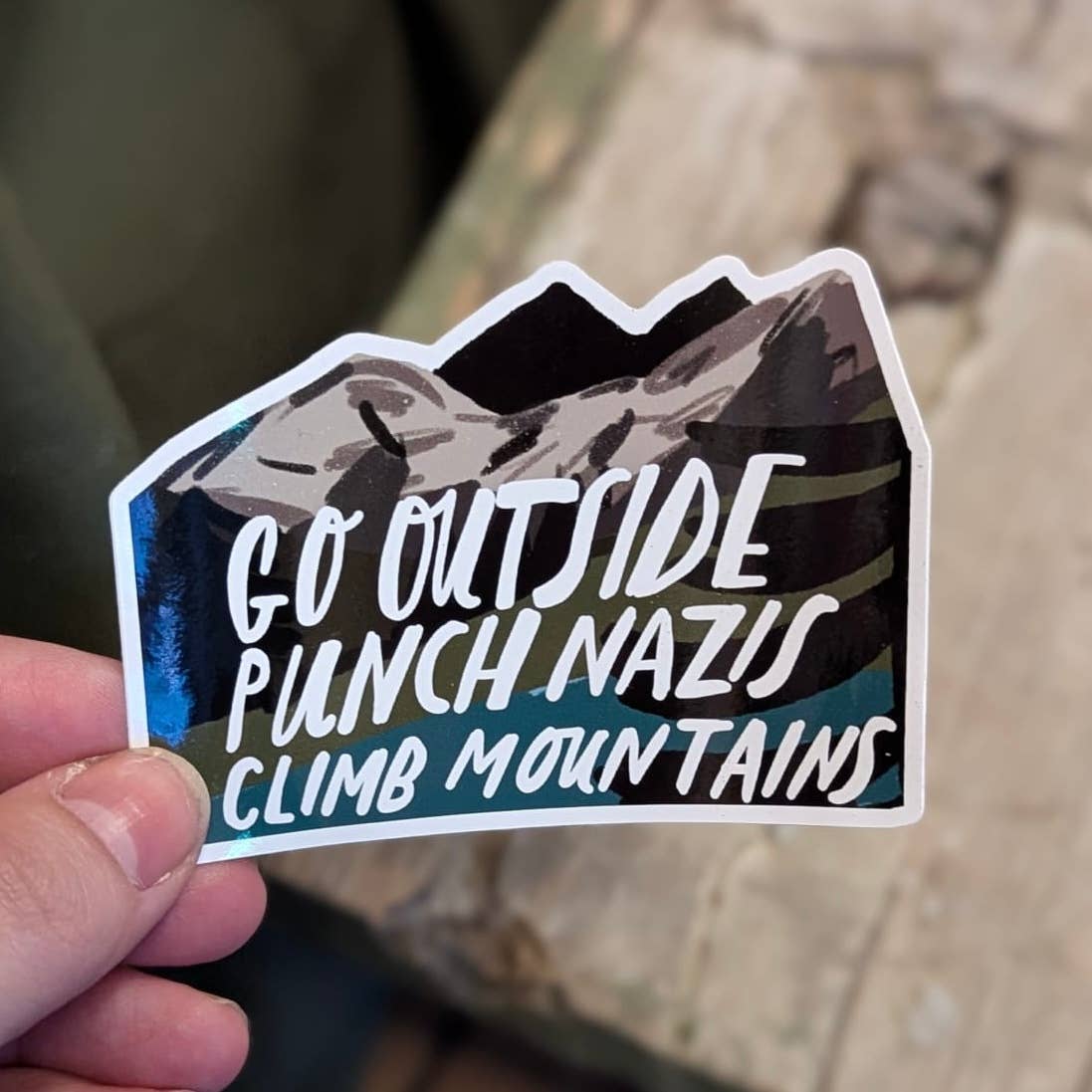 Climb mountains sticker