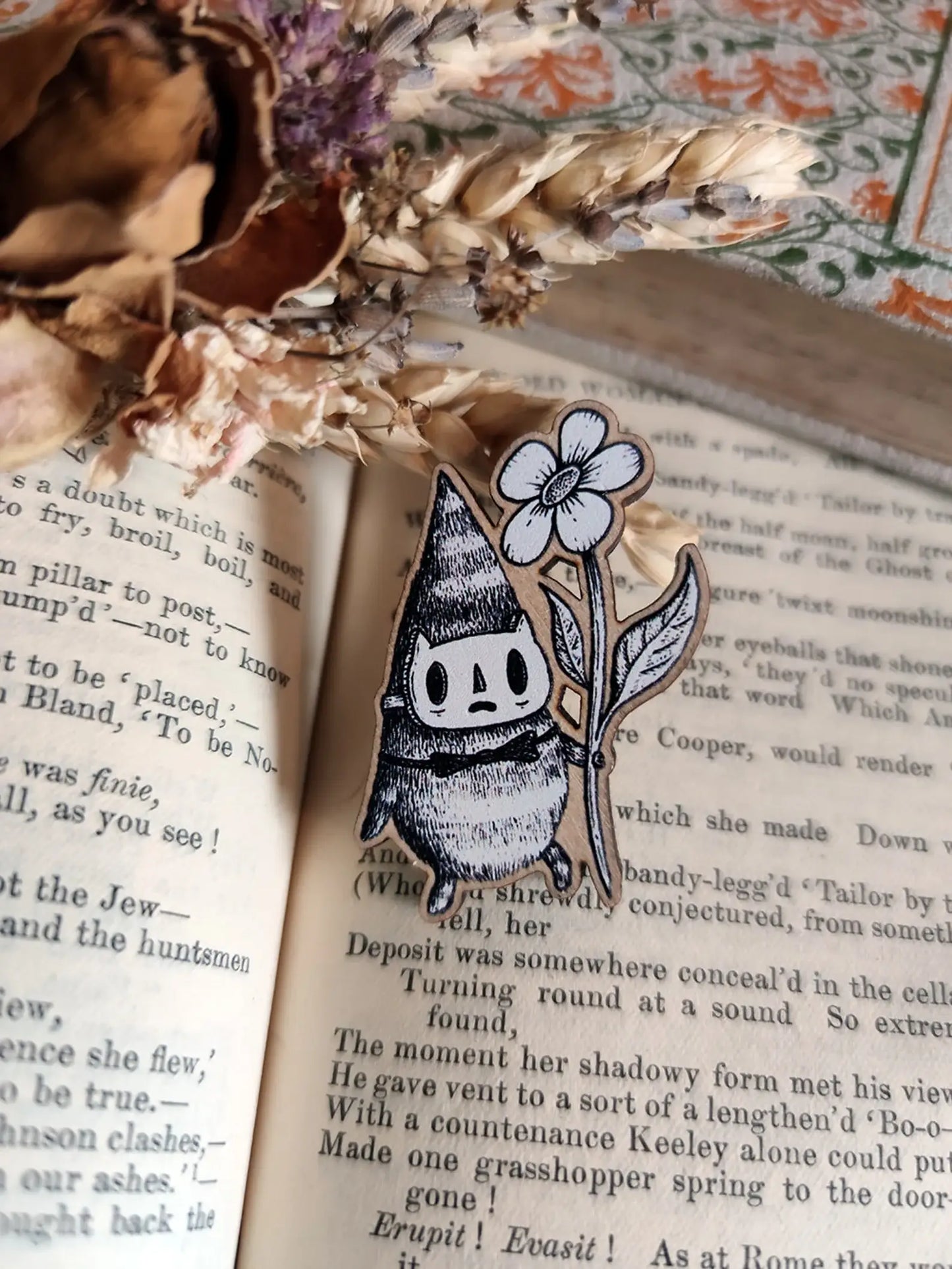 Matchsticks the Forest Spirit Wooden Pin Badge