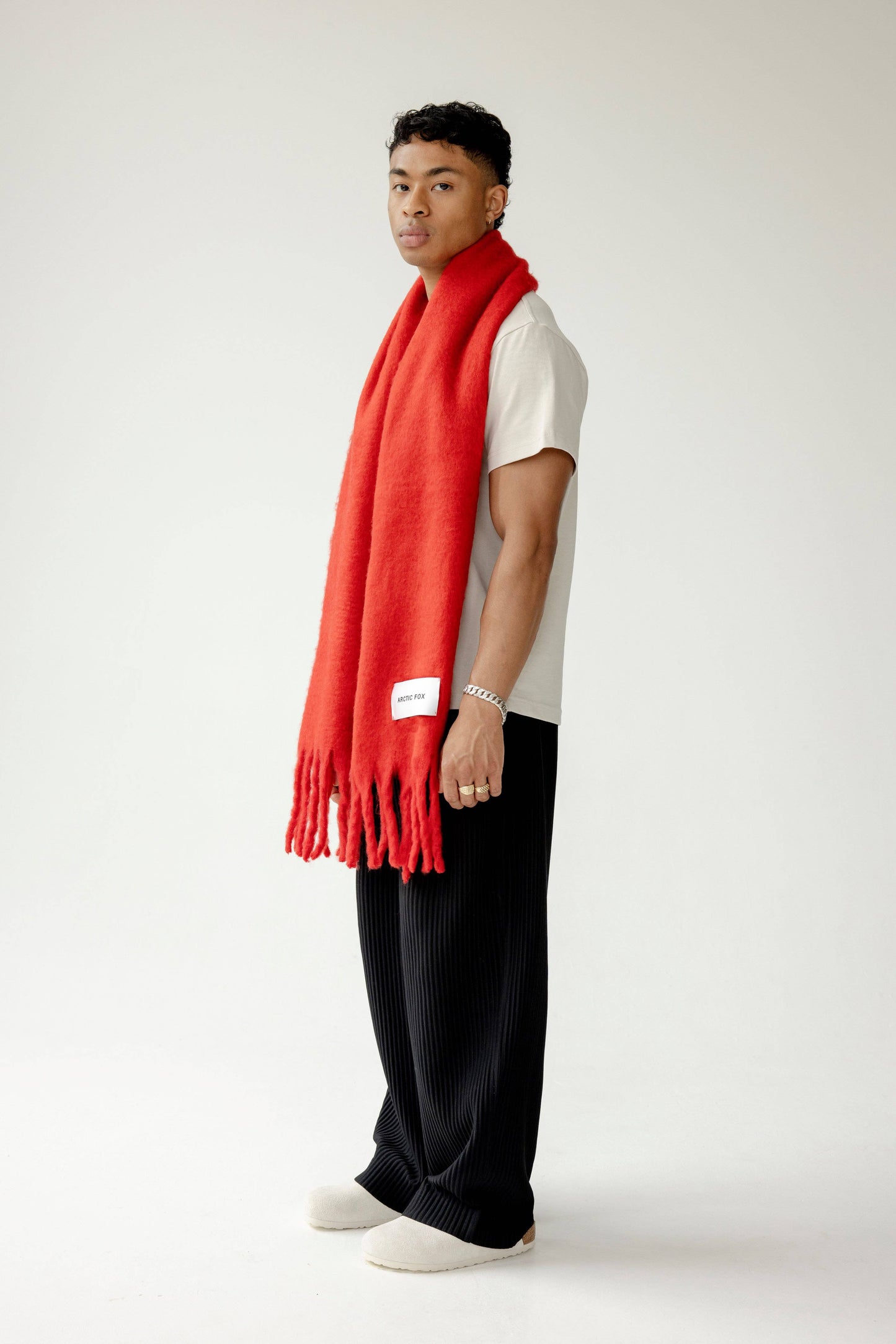 The Stockholm Scarf - 100% Recycled - Crimson Red - AW25