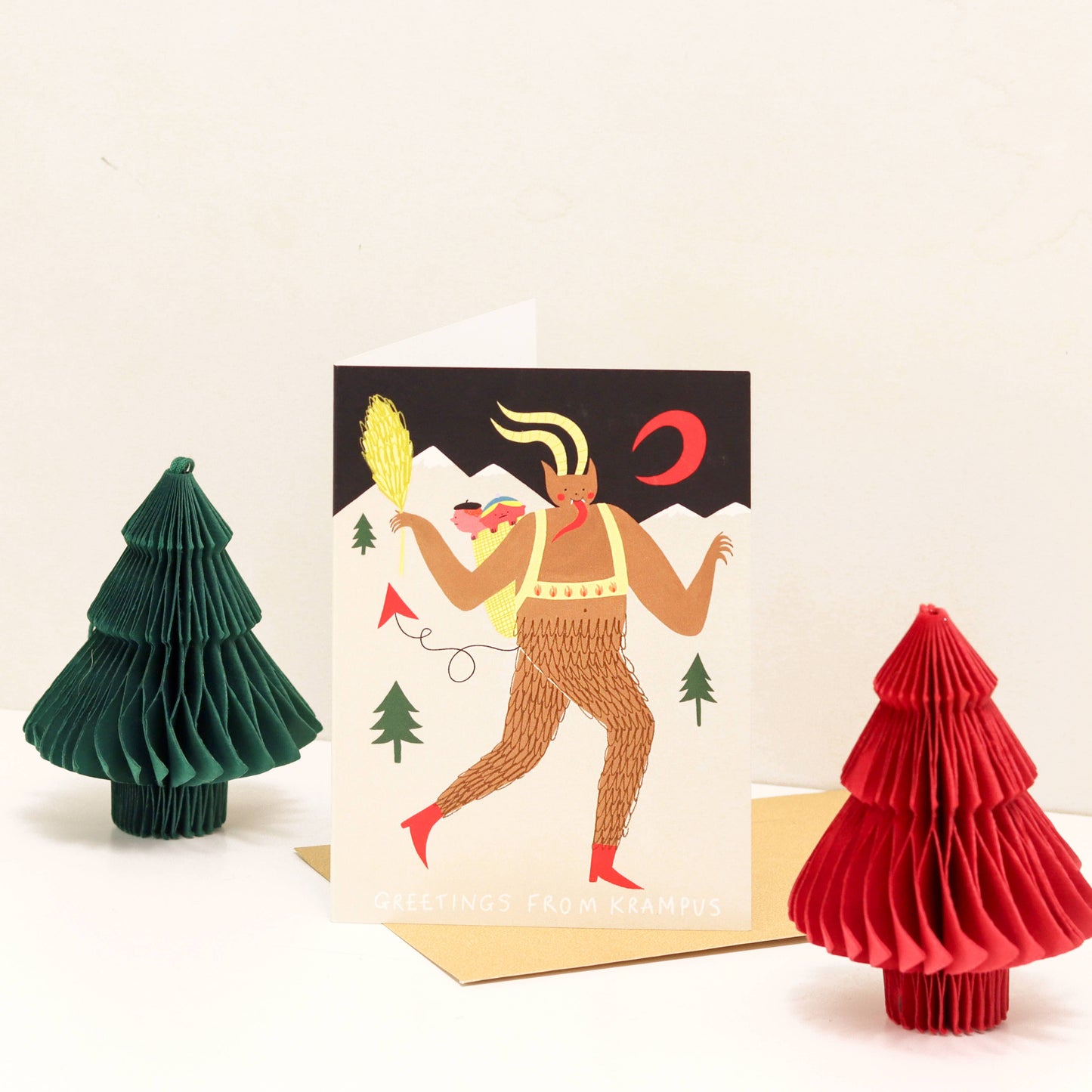 Greetings From Krampus Christmas Card