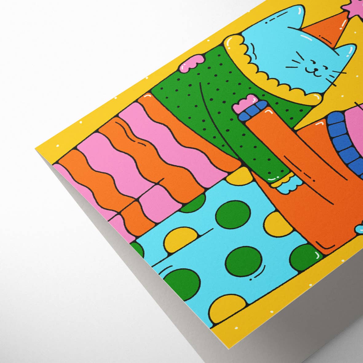 Birthday Hugging Cats Greeting Card