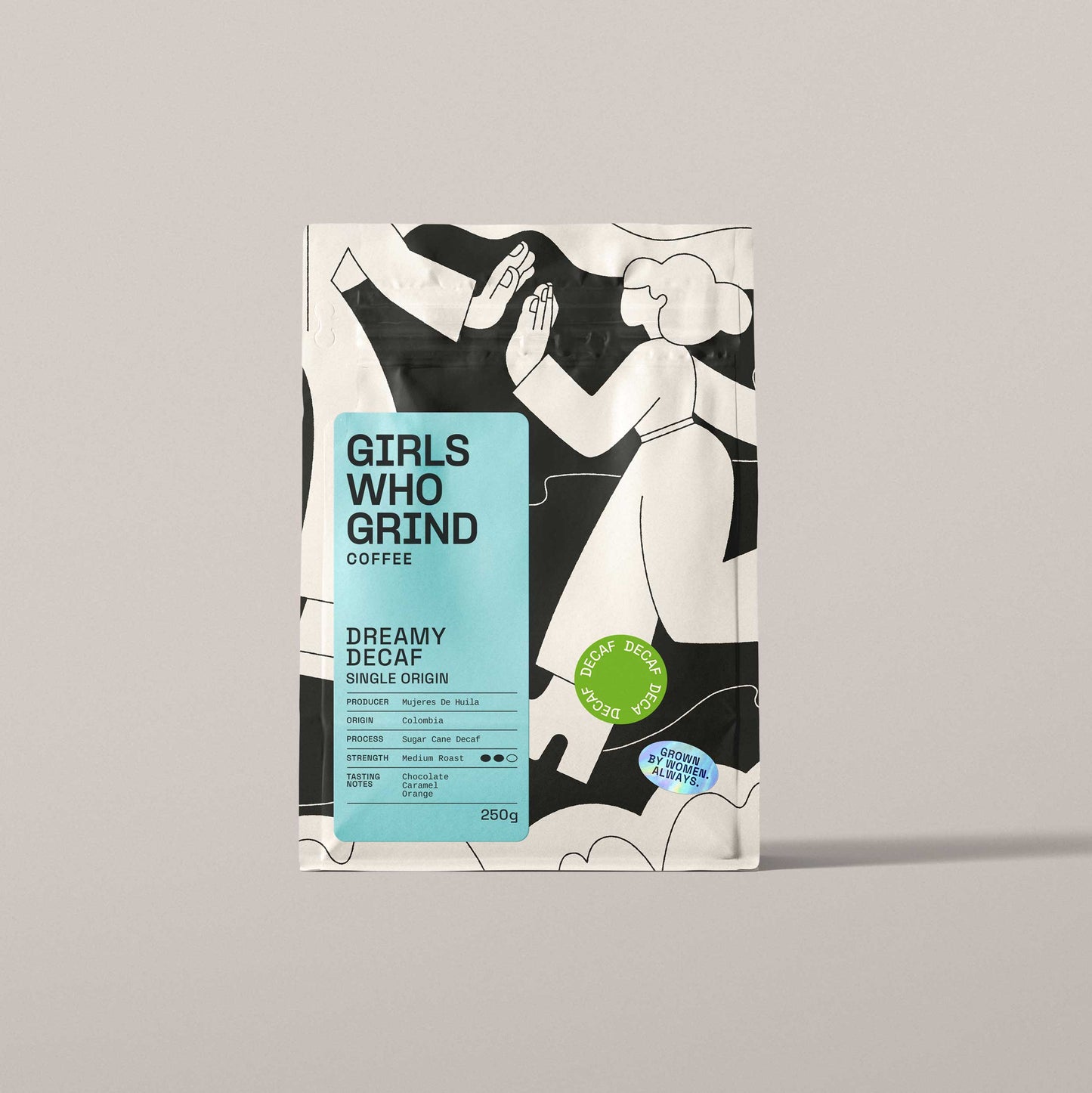 Decaf Coffee Beans, Dreamy Decaf, Cafe Feminino, Peru.: Espresso / 250g