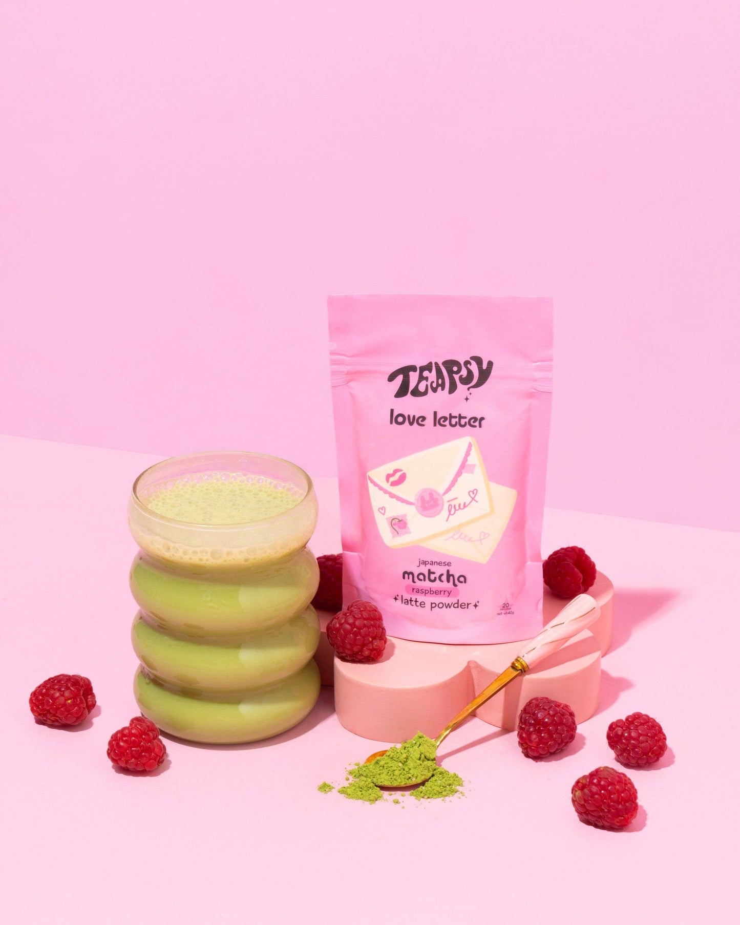Raspberry Matcha "Love Letter"