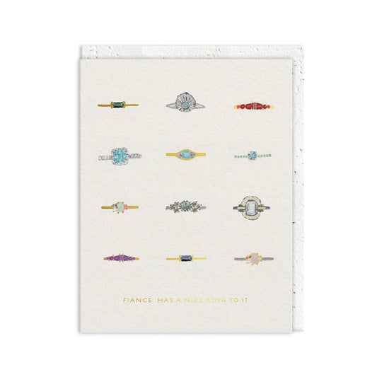 Fiancé Ring Plantable Seed Engagemeny Card