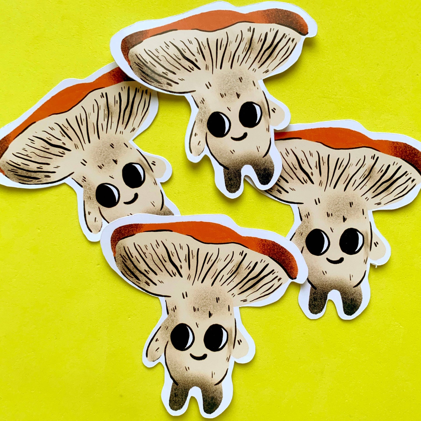 Mushroom Matt Paper Sticker