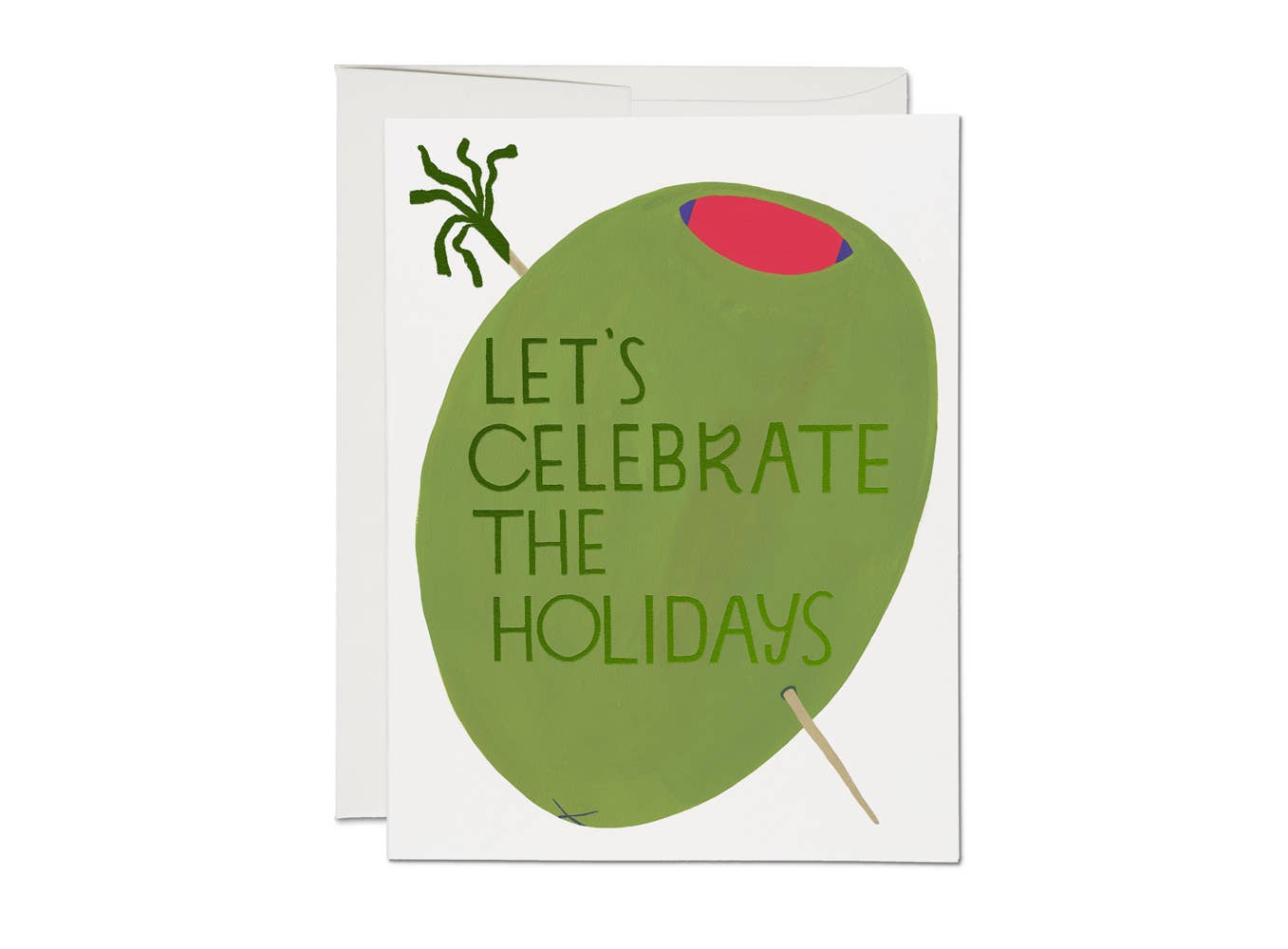 Olive Holidays Foiled Christmas greeting card