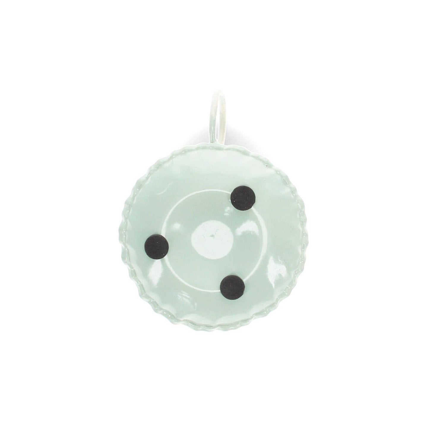Enamel Chamberstick Candle Holder - Light Grey