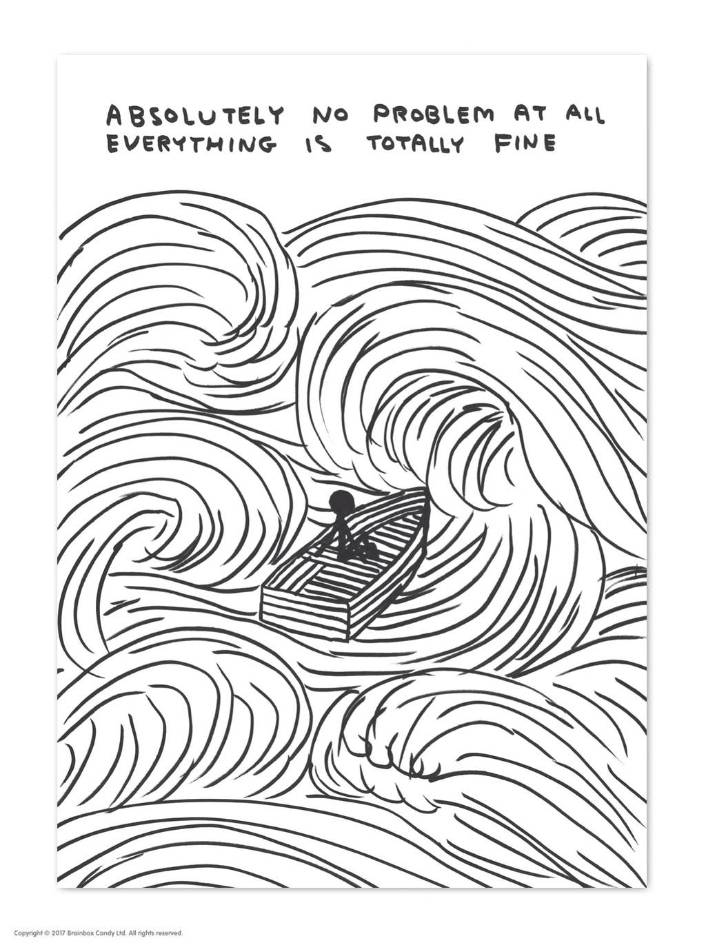 A6 Art Postcard By David Shrigley - No Problem At All
