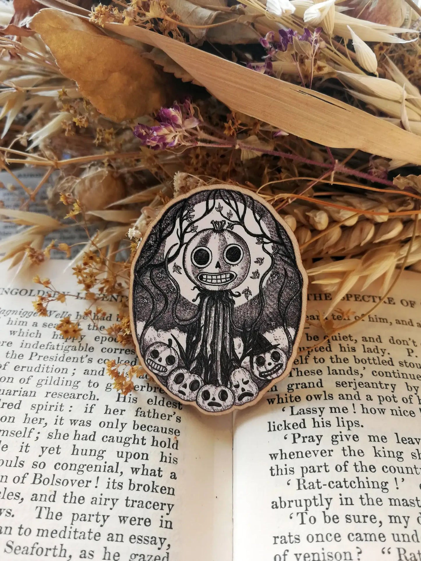 Patient Is The Night Wooden Pin Badge