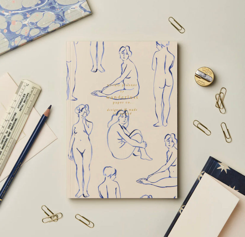 Blue Nudes Weekly Planner