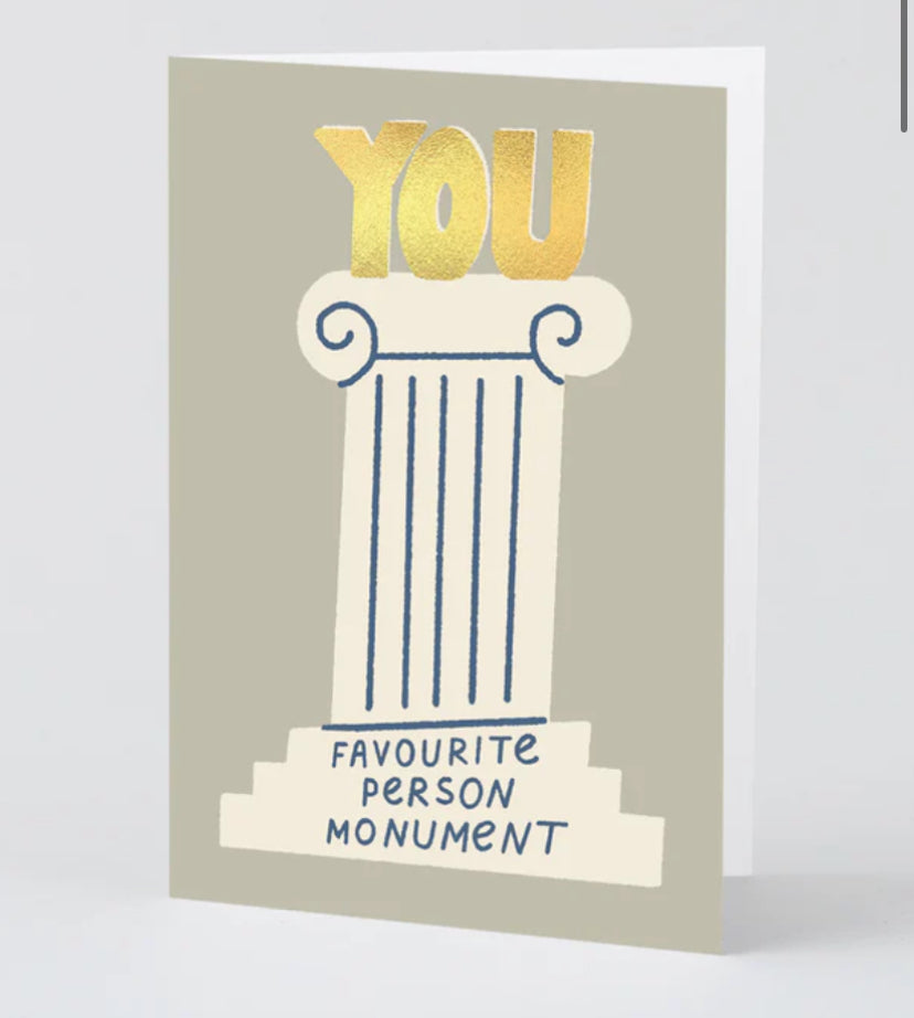Favourite Person Monument Card