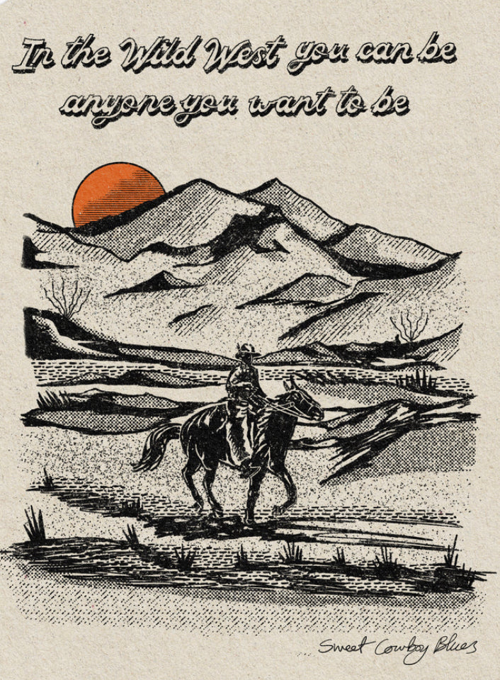 Whoever Cowboy A4 Print