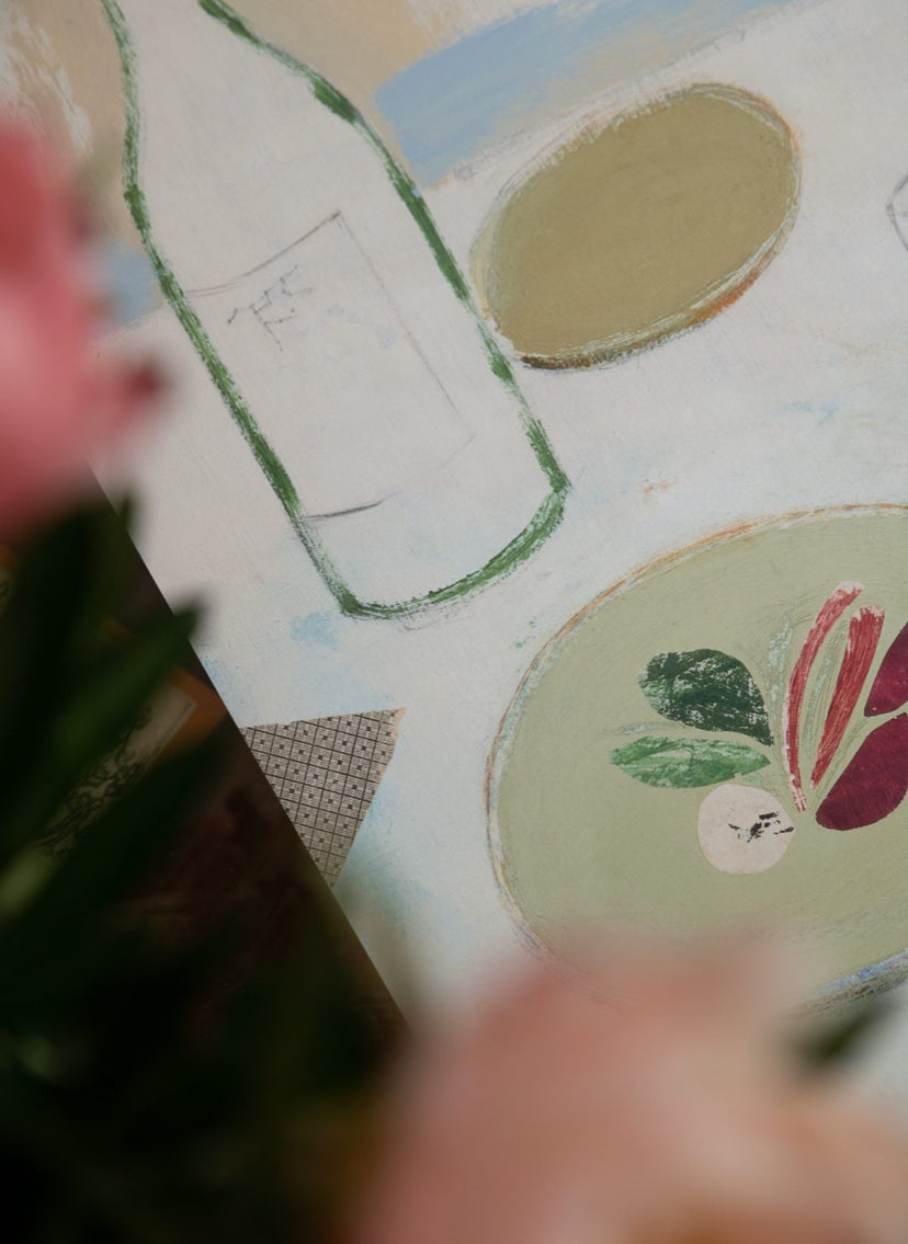 Max Ososki - ‘Fleurs Jaunes’ XL Giclée Print