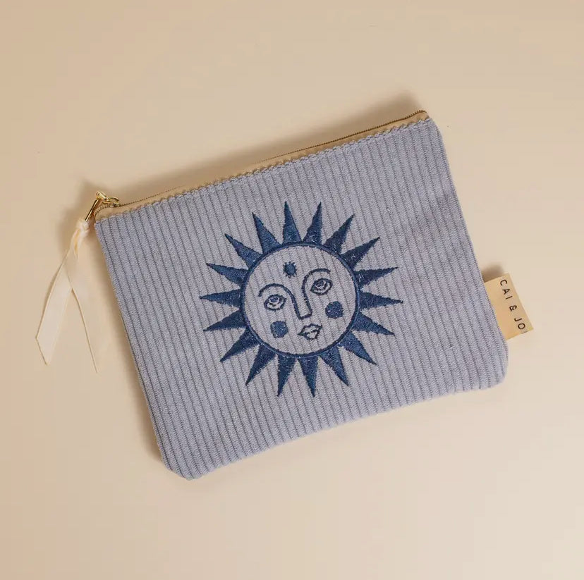 Corduroy Pouch in Seafoam Moon