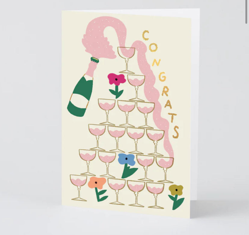 Champagne Congratulations Card