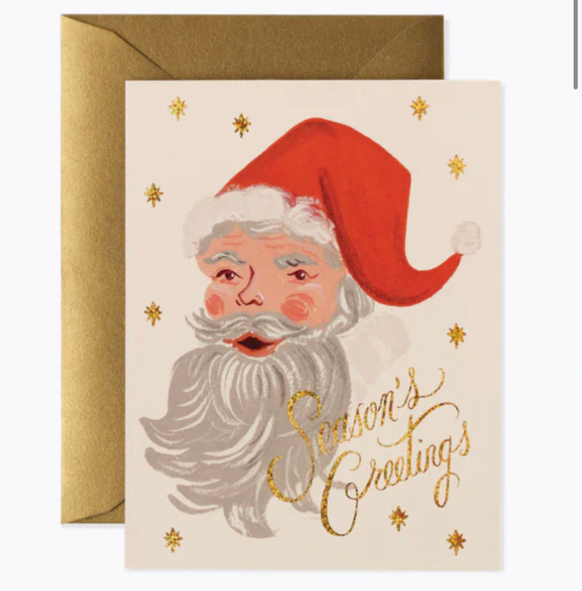 Vintage Santa Christmas Cardther