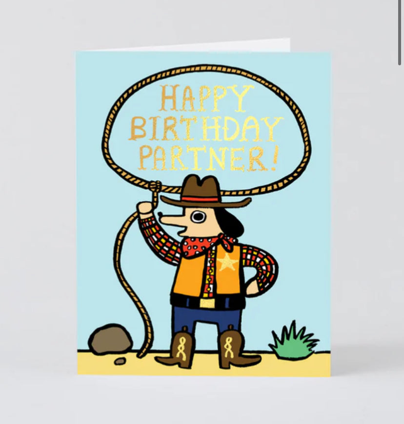 Cowboy Dog Birthday Card