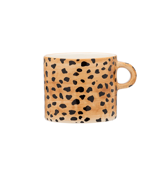 Leopard Print Large Handpainted Mug