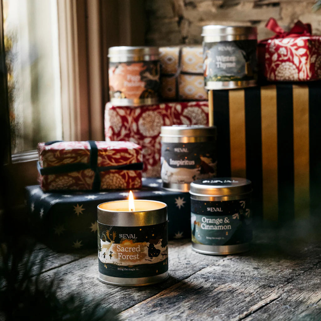 Christmas St Eval Sacred Forest Tin Candle