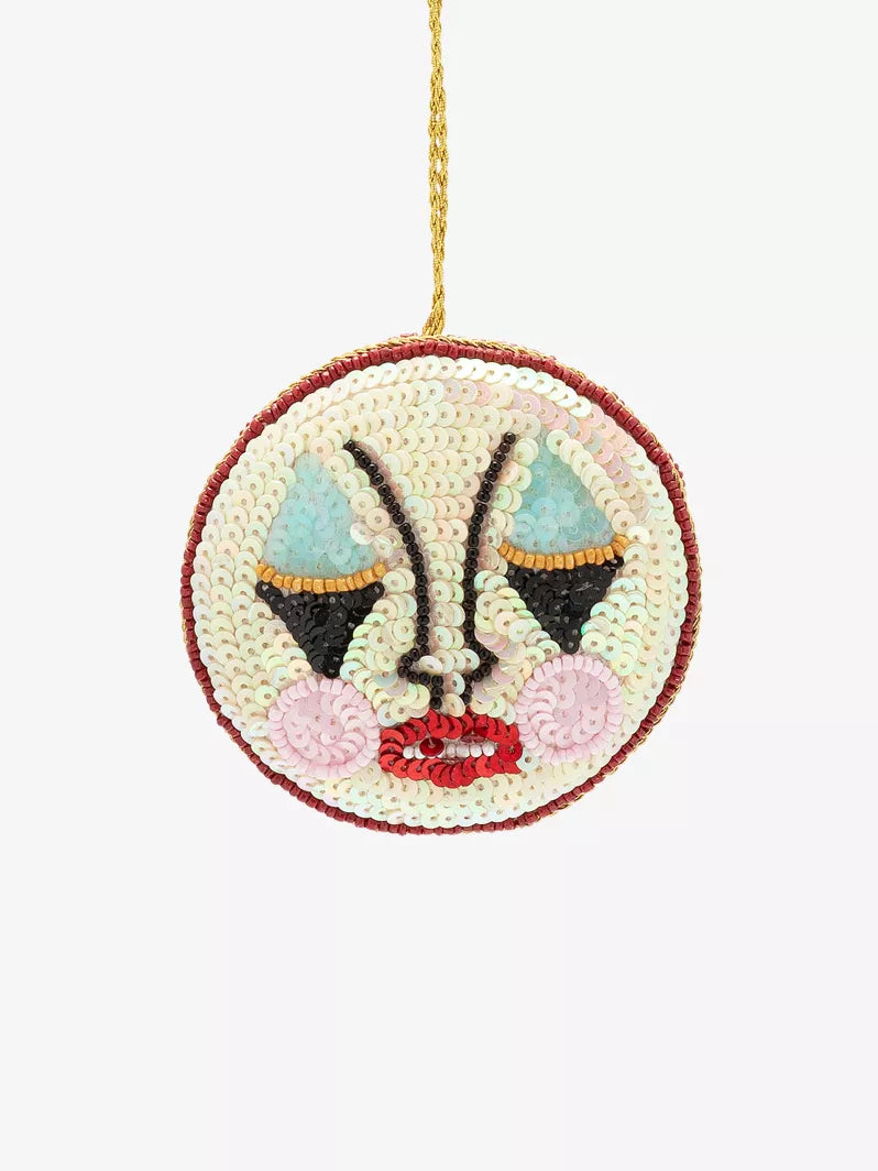 Pierrot Beaded Christmas Decoration