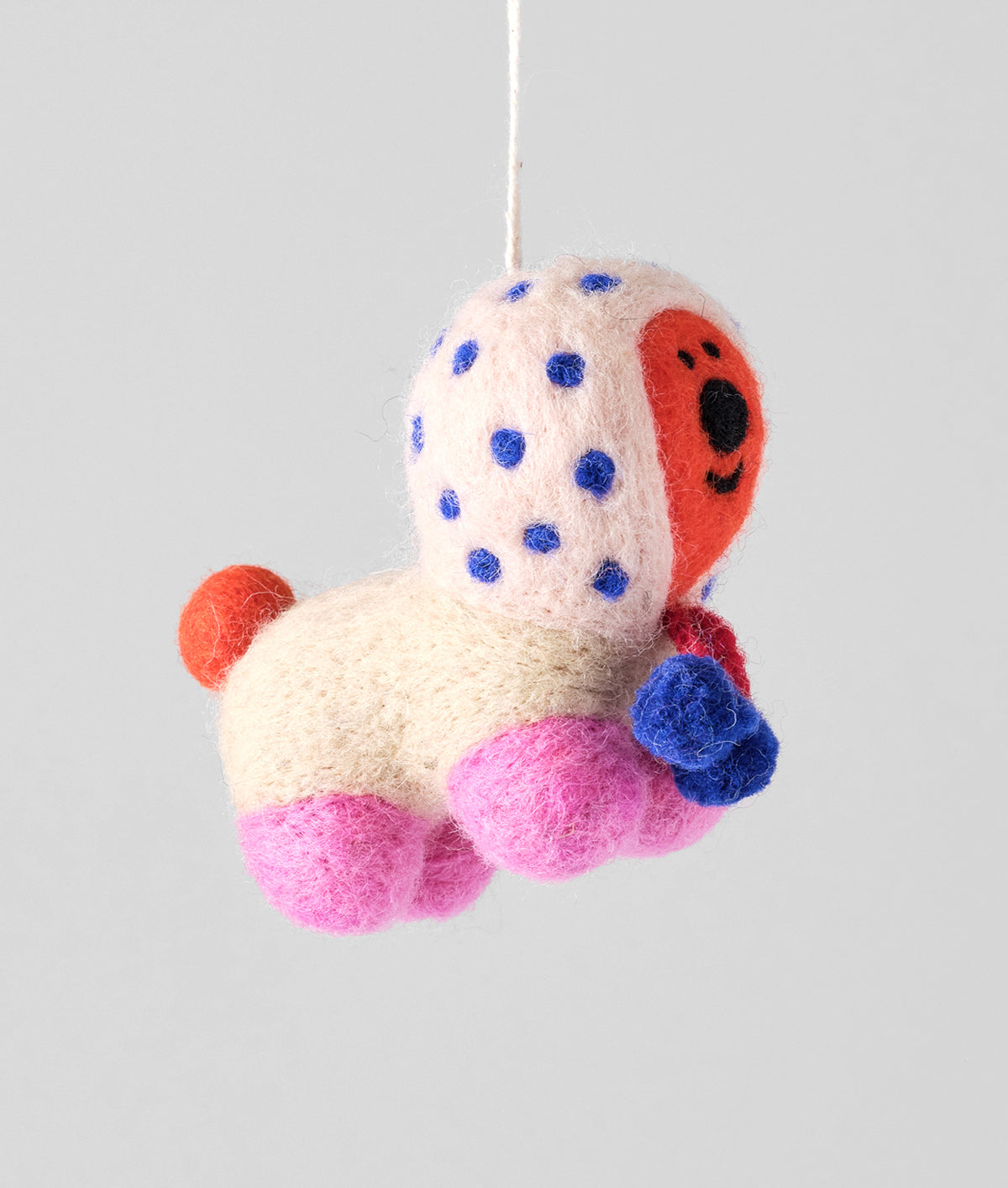 Pom-Pom Dog Felt Christmas Decoration