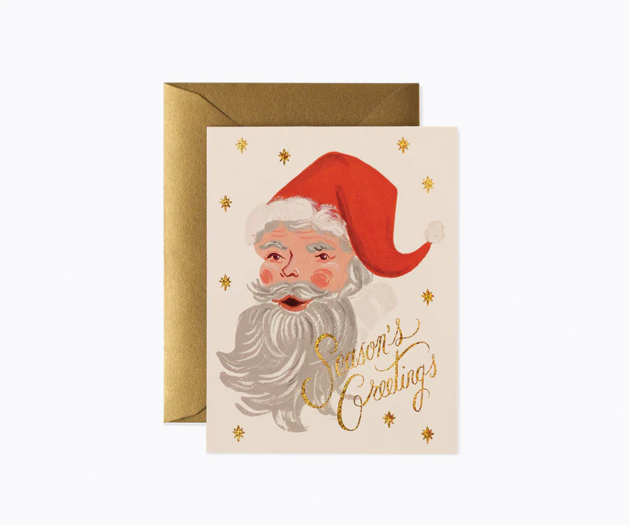 Vintage Santa Christmas Cardther