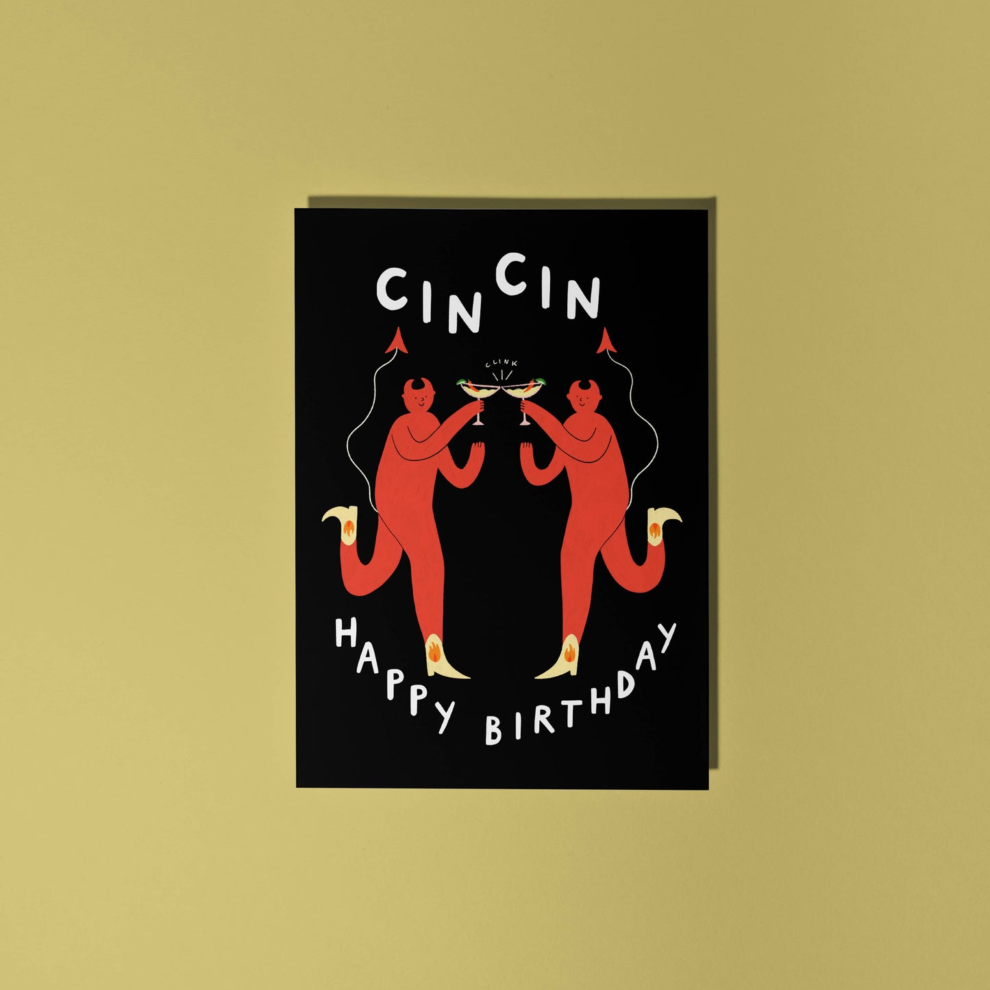 Cin Cin Cocktail Birthday Card | Margarita Card | Devils