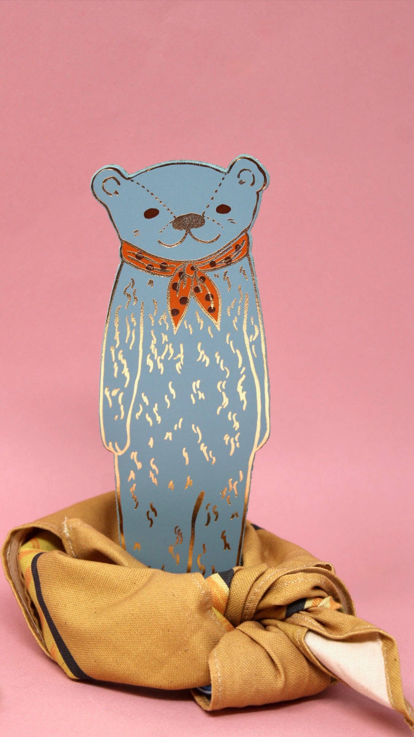 Bear Bookmark: Heritage Blue