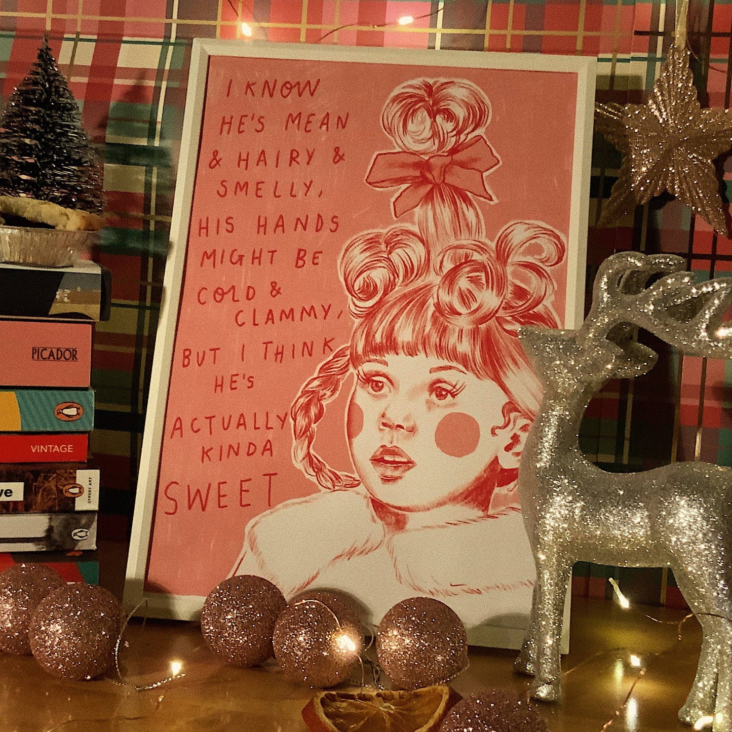 'Cindy Lou Who' A4 Christmas Art Print