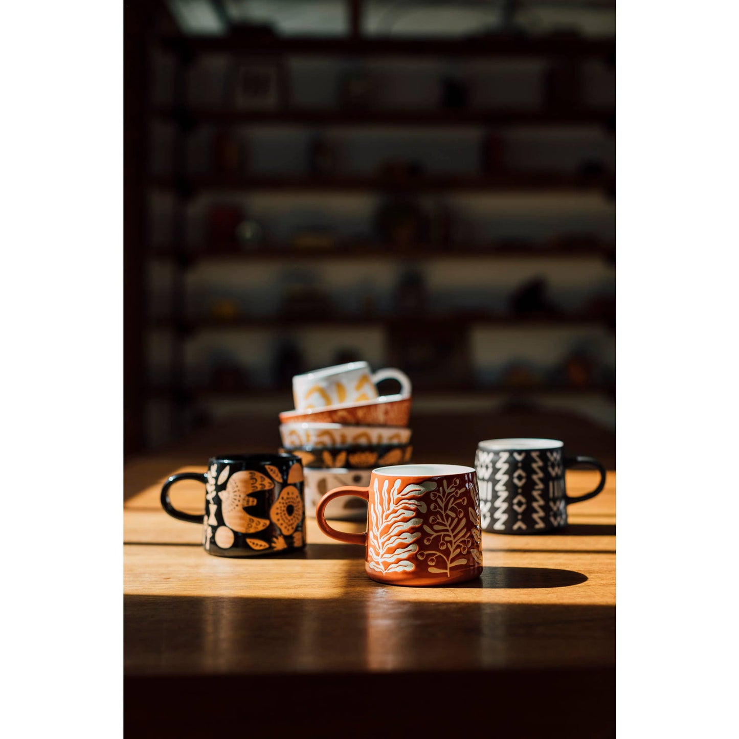 Danica Studio Entwine Imprint Stoneware Mugs 12 oz