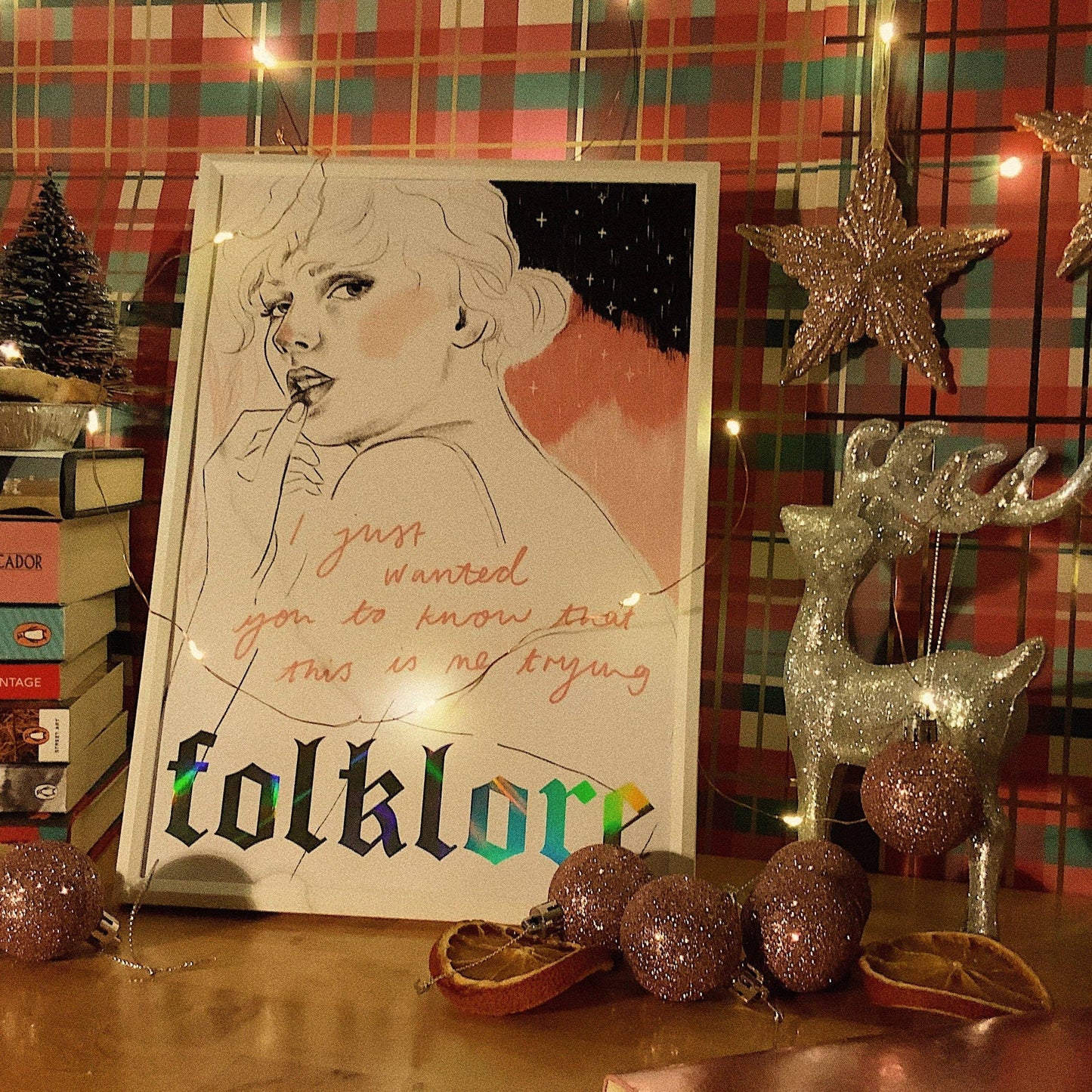 Folklore - Taylor Swift A4 holographic art print