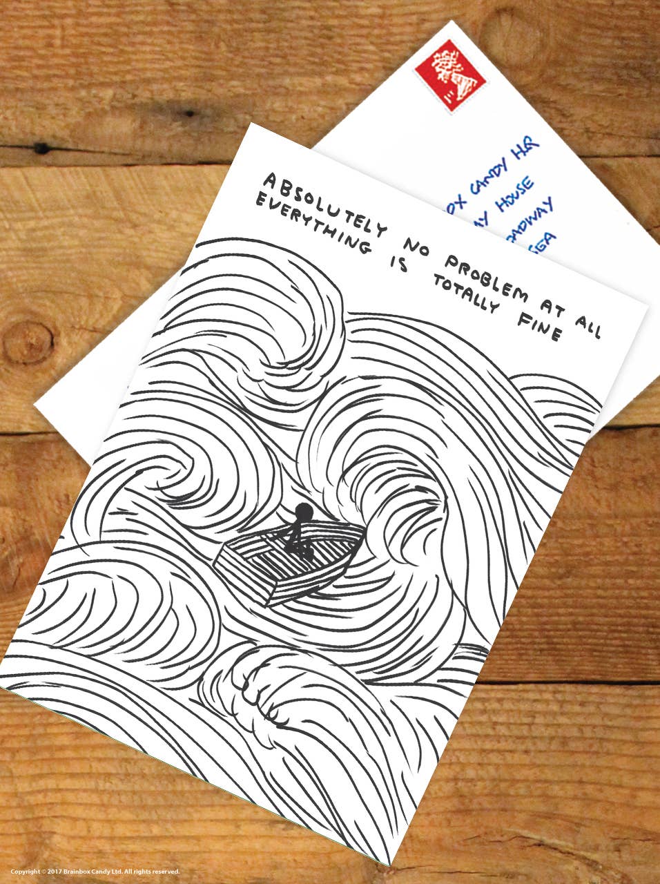 A6 Art Postcard By David Shrigley - No Problem At All