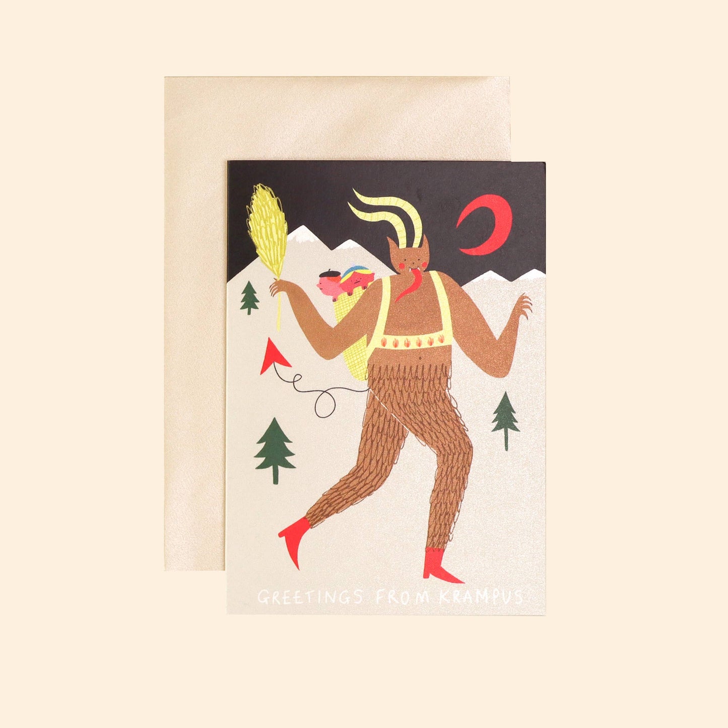 Greetings From Krampus Christmas Card