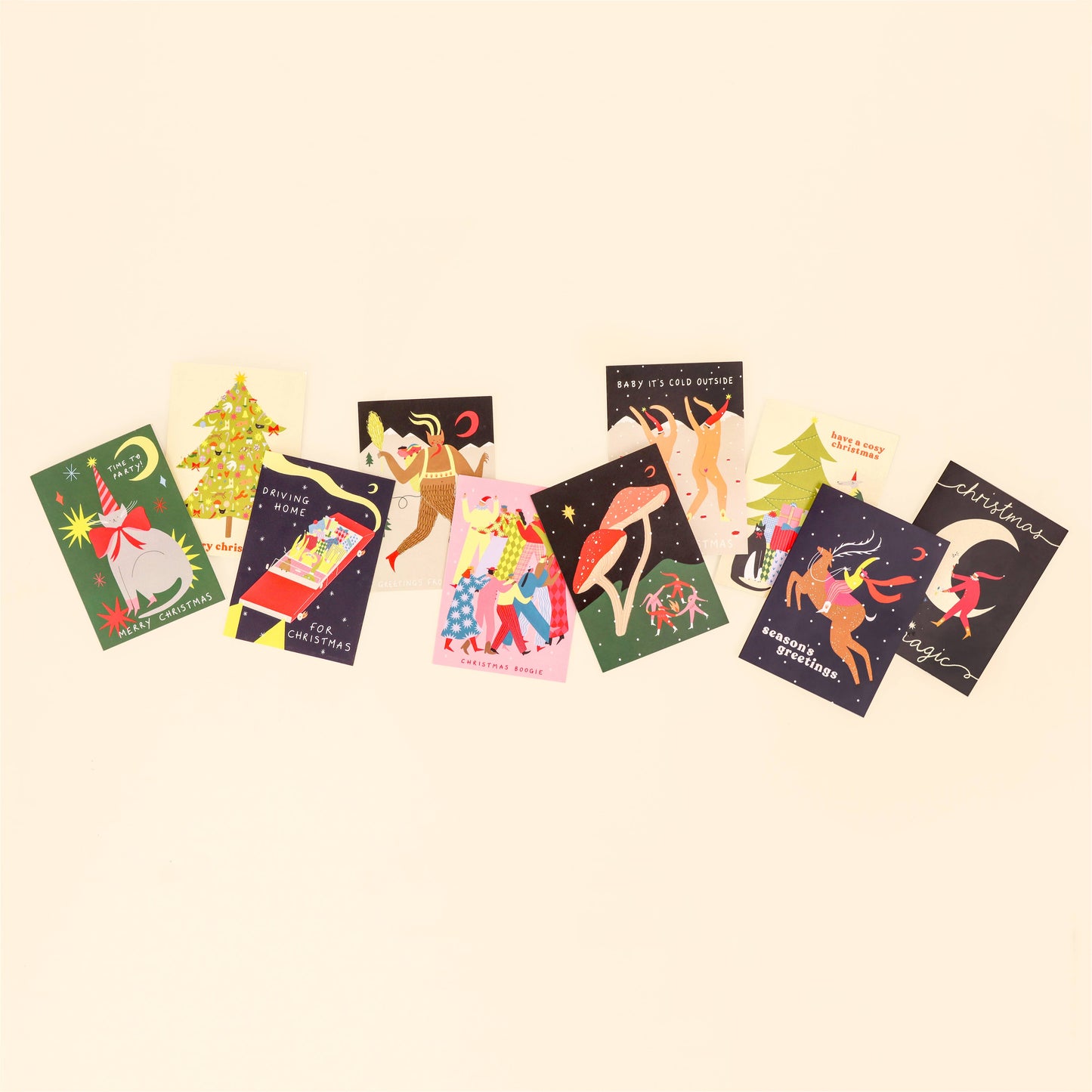 Time To Party Cat Christmas Card