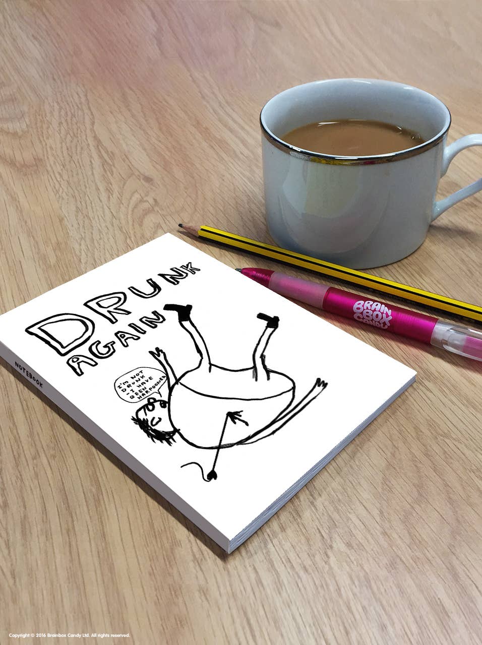 David Shrigley A6 Notebook Drunk Again