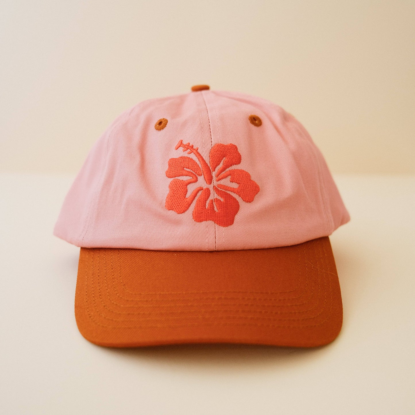 Hibiscus embroidered cap